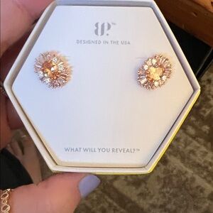 Elegant Gold and Silver Stud Earrings